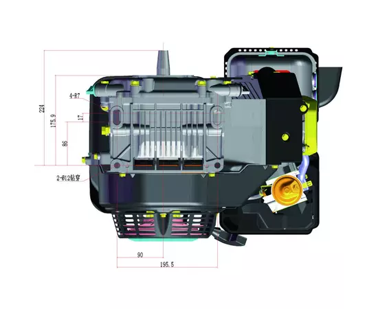 Двигатель бензиновый LIFAN KP460E-18A (20 л.с., шпонка 25 мм, электростартер, катушка 18А), фото , изображение 12