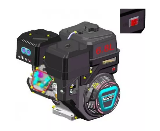 Двигатель бензиновый LIFAN KP460E-18A (20 л.с., шпонка 25 мм, электростартер, катушка 18А), фото , изображение 14