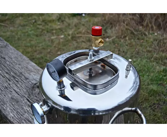 Автоклав Троян Люкс-32Е, на 32 банки, електричний, нержавійка, 40 л., універсальний, для тушонки, самопритискна кришка, фото , зображення 3