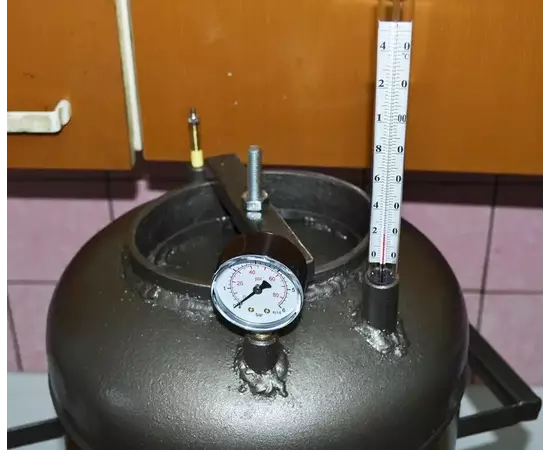 Автоклав РБ-28Э, на 28 банки, электрический, углеродная сталь, из баллона, универсальный, для тушенки, самоприжимная крышка, фото , изображение 2