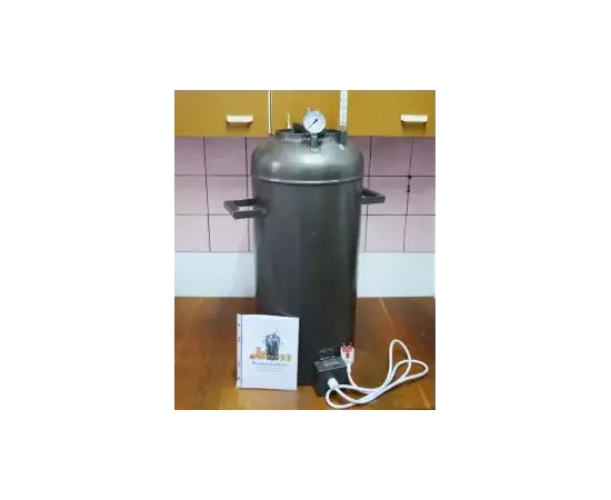 Автоклав РБ-28Э, на 28 банки, электрический, углеродная сталь, из баллона, универсальный, для тушенки, самоприжимная крышка, фото , изображение 4