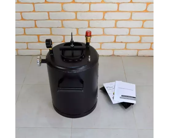 Автоклав Троян-16Э, на 16 банки, электрический, углеродная сталь, 22 л., универсальный, для тушенки, самоприжимная крышка, фото , изображение 2