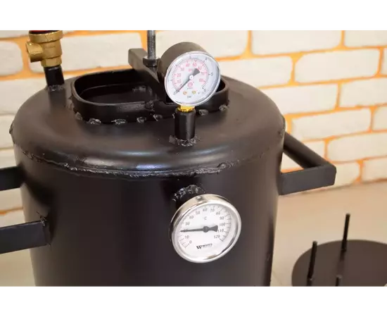 Автоклав Троян-16Э, на 16 банки, электрический, углеродная сталь, 22 л., универсальный, для тушенки, самоприжимная крышка, фото , изображение 9