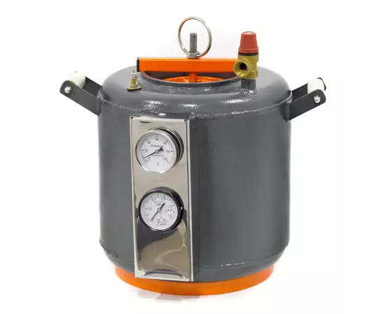 Автоклав Домашній Майстер 8, на 8 банок, газовий, вуглецева сталь, 19 л., для тушонки, самопритискна кришка, фото , зображення 2