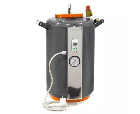 Автоклав Домашний Мастер 16 электро, на 16 банок, электрический, углеродная сталь, 32 л., для тушенки, универсальный, самоприжимная крышка, фото , изображение 2