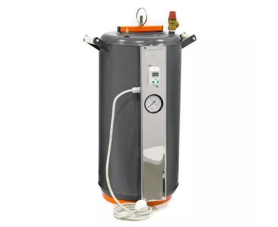 Автоклав Домашний Мастер 24 электро, на 24 банки, электрический, углеродная сталь, 40 л., для тушенки, универсальный, самоприжимная крышка, фото , изображение 2