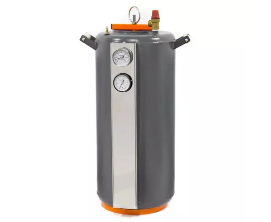 Автоклав Домашній Майстер 32, на 32 банки, газовий, вуглецева сталь, 44 л., для тушонки, самопритискна кришка, фото , зображення 2