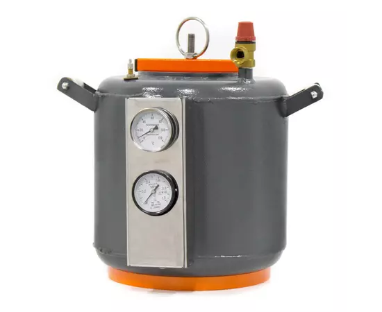 Автоклав Домашній Майстер 8, на 8 банок, газовий, вуглецева сталь, 19 л., для тушонки, самопритискна кришка, фото , зображення 3