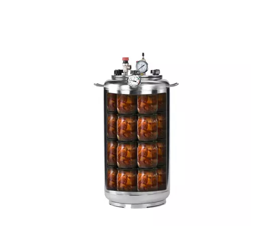 Автоклав Укрпромтех А32 на 32 банки газовий нержавійка кришка болти, фото , зображення 2