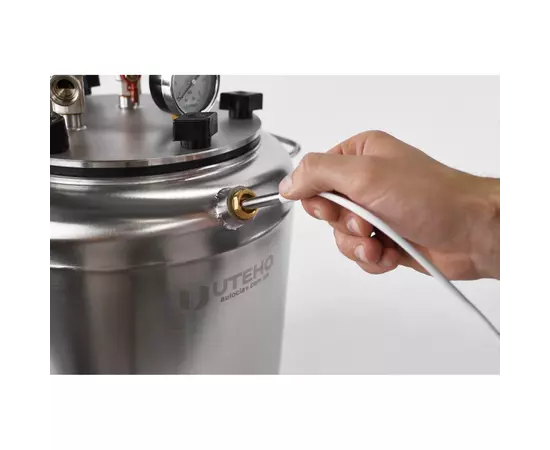 Автоклав Укрпромтех А32 electro на 32 банки електричний нержавійка кришка болти, фото , зображення 8