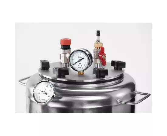 Автоклав Укрпромтех А40 electro, на 40 банок, электрический, нержавейка, 50 л., универсальный, для тушенки, крышка болты, фото , изображение 3