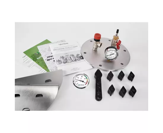 Автоклав Укрпромтех А8, на 8 банок, газовий, нержавійка, 15 л., для тушонки, кришка болти, фото , зображення 9