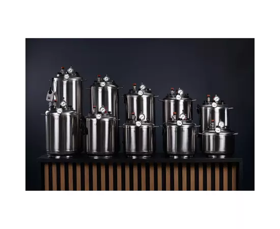 Автоклав Укрпромтех А8, на 8 банок, газовий, нержавійка, 15 л., для тушонки, кришка болти, фото , зображення 14