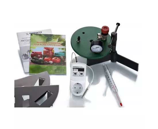 Автоклав Укрпромтех ЧЕ-16 electro, на 16 банок, электрический, углеродная сталь, 25 л., универсальный, для тушенки, крышка винт, фото , изображение 8