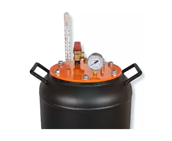 Автоклав ЛАН, на 24 банки, газовый, углеродная сталь, для тушенки, крышка болты, фото , изображение 2