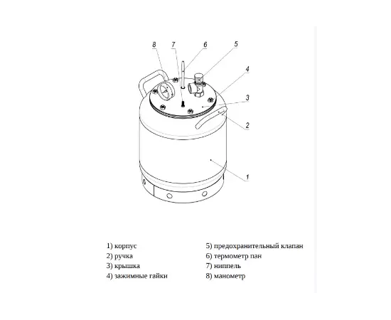 Автоклав ЛАН, на 8 банок, газовий, нержавійка, для тушонки, кришка болт, фото , зображення 2