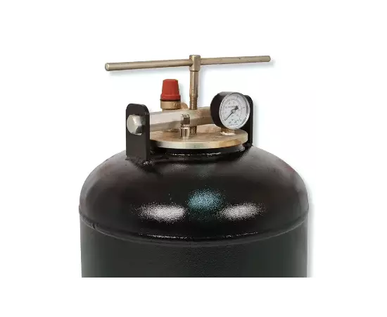 Автоклав ЛАН, на 8 банок, електричний, вуглецева сталь, для тушонки, кришка гвинт, фото , зображення 2