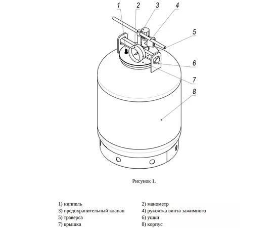 Автоклав ЛАН, на 8 банок, газовий, вуглецева сталь, для тушонки, кришка гвинт, фото , зображення 4