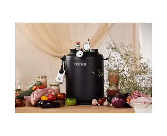 Автоклав Укрпромтех УТех16 electro, на 16 банок, електричний, вуглецева сталь, 25 л., універсальний, для тушкування, кришка болти, фото , зображення 6