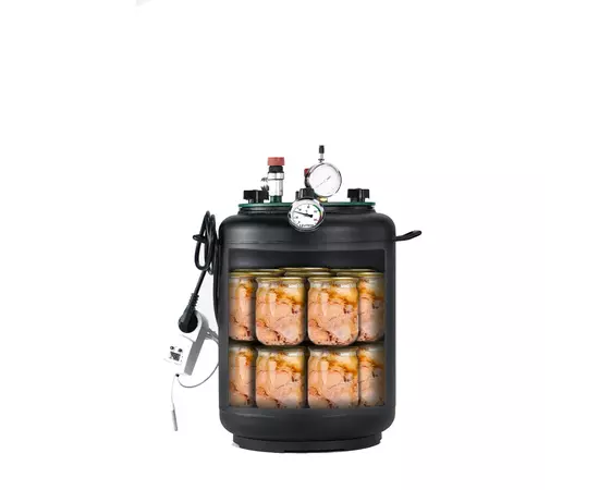 Автоклав Укрпромтех УТех16 electro, на 16 банок, електричний, вуглецева сталь, 25 л., універсальний, для тушкування, кришка болти, фото , зображення 2