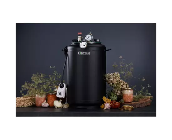 Автоклав Укрпромтех УТех24 electro, на 24 банки, електричний, вуглецева сталь, 35 л., універсальний, для тушонки, кришка болти, фото , зображення 5