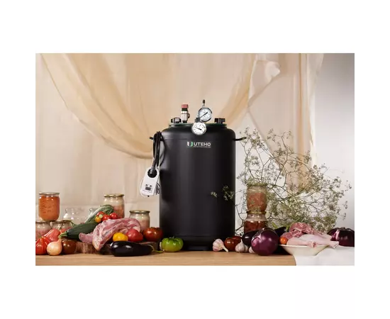 Автоклав Укрпромтех УТех24 electro, на 24 банки, електричний, вуглецева сталь, 35 л., універсальний, для тушонки, кришка болти, фото , зображення 6