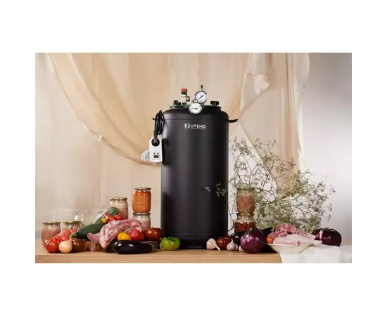 Автоклав Укрпромтех УТех32 electro, на 32 банки, электрический, углеродная сталь, 45 л., универсальный, для тушенки, крышка болты, фото , изображение 6