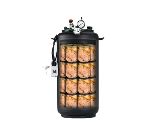 Автоклав Укрпромтех УТех32 electro, на 32 банки, электрический, углеродная сталь, 45 л., универсальный, для тушенки, крышка болты, фото , изображение 2