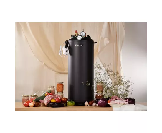 Автоклав Укрпромтех УТех40 electro, на 40 банок, электрический, углеродная сталь, 60 л., универсальный, для тушенки, крышка болты, фото , изображение 6