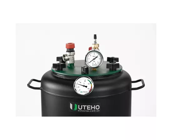 Автоклав Укрпромтех УТех40 electro, на 40 банок, электрический, углеродная сталь, 60 л., универсальный, для тушенки, крышка болты, фото , изображение 3