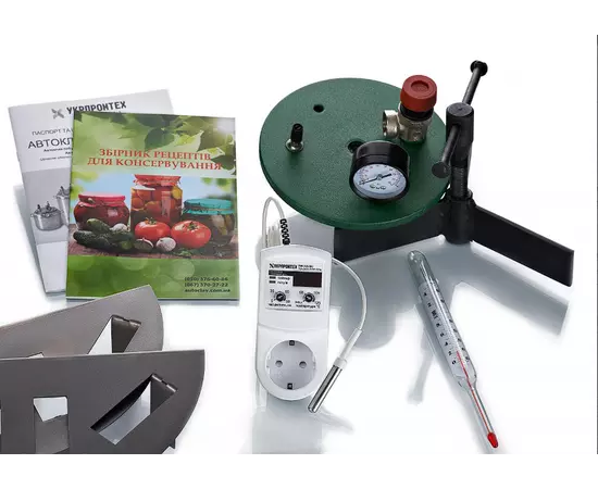 Автоклав Укрпромтех ЧЕ-8 electro, на 8 банок, электрический, углеродная сталь, 15 л., универсальный, для тушенки, крышка винт, фото , изображение 9