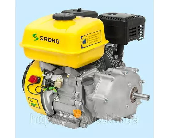 Двигатель бензиновый SADKO GE-200R (6.5 л.с., шпонка 19 мм, редуктор, сцепление), фото , изображение 2