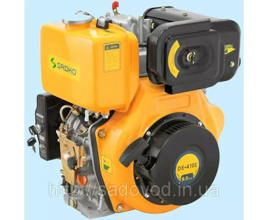 Двигун дизельний SADKO DE-410E (9 л.с., шпонка 25 мм, електростартер), фото , зображення 2
